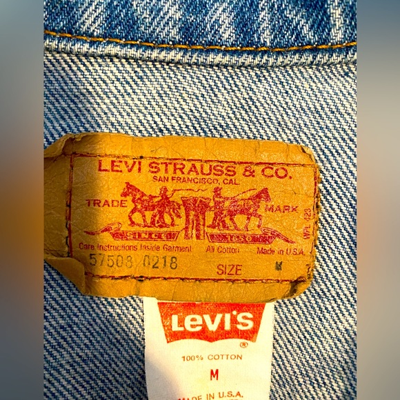 Levi’s type 3 denim Trucker jacket Vintage 80’s women’s M red tab “R” 57508 0218 - Picture 3 of 12